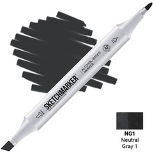 Маркер перманентный двусторонний "Sketchmarker", NG1 серый нейтральный №1