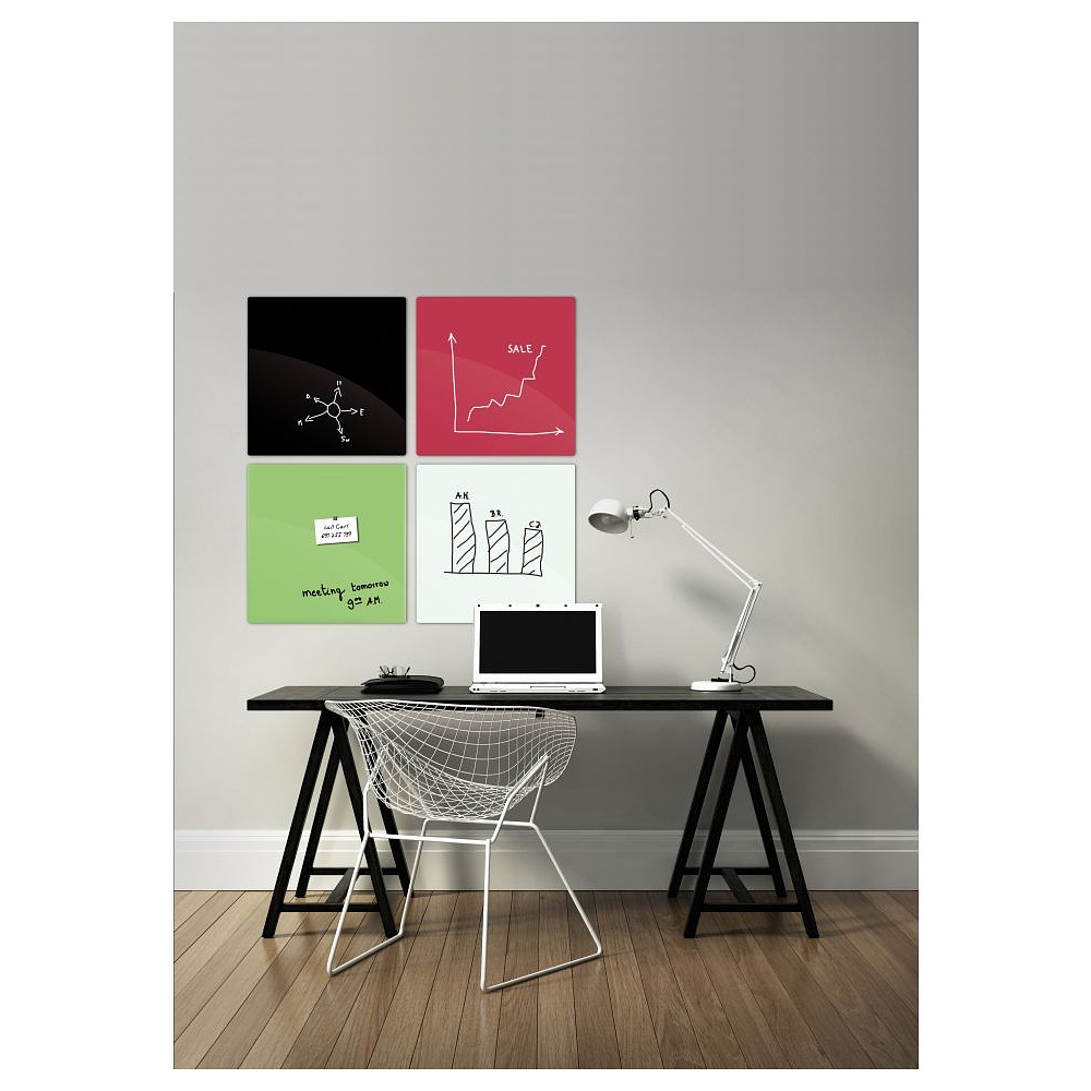 Доска стеклянная магнитно-маркерная "2×3", 40x60 см, белый - 8