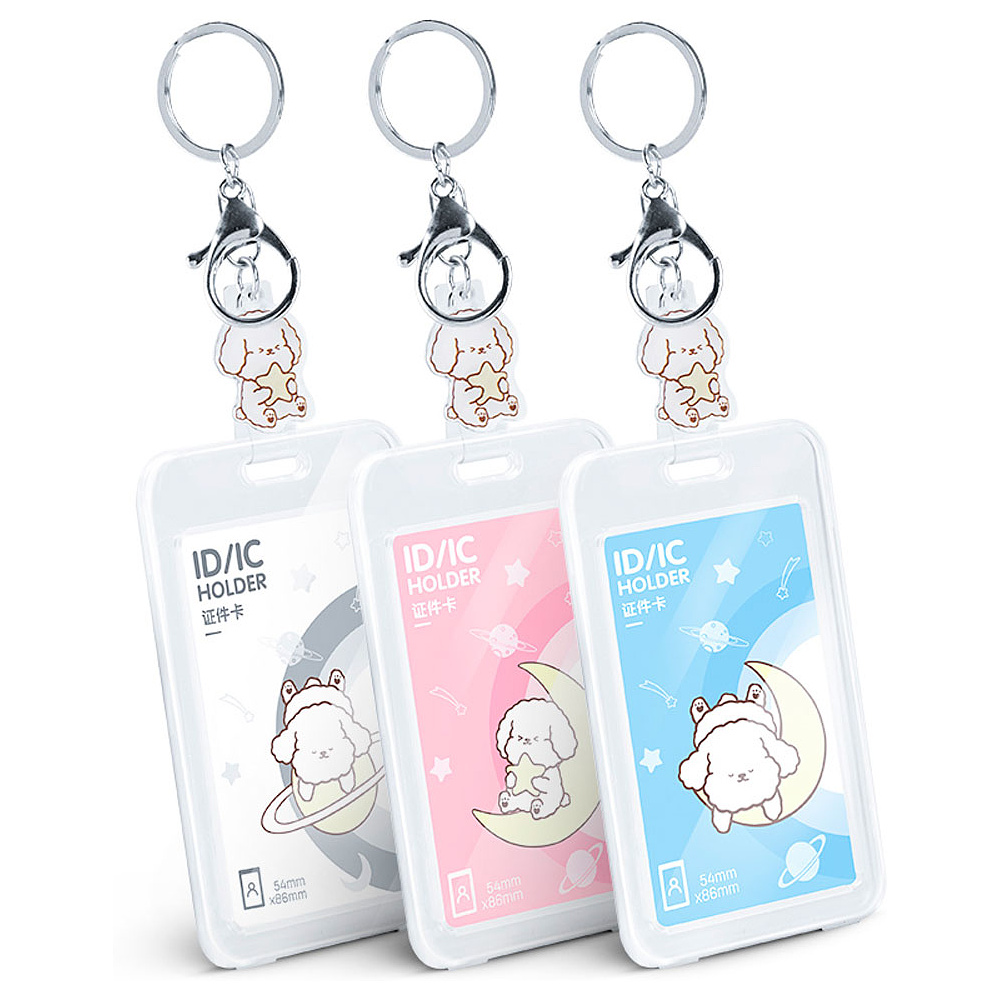 Бейдж с карабином "Deli Holder", 70x100 мм, прозрачный