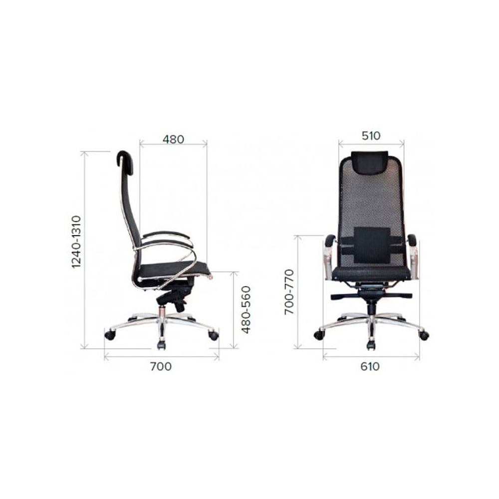 Кресло для руководителя EVERPROF "Deco", сетка, металл, черный - 4