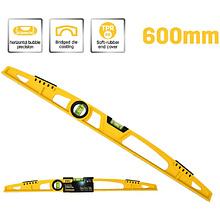 Уровень строительный литой Deli YS EDL290600Q, 600 мм, с двойным обзором