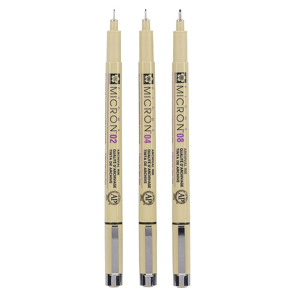 Набор ручек капиллярных "Sakura Pigma Micron", 3 шт - 2