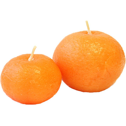 Свеча декоративная "Мандарин маленький", 3x5 см, оранжевый