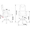 Кресло для руководителя "Бюрократ KB-9/DG", ткань, металл, черный - 5