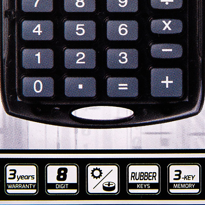 Калькулятор карманный Rebell "StarletP BX", 8-разрядный, розовый - 3