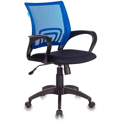 Кресло для персонала Бюрократ "CH-695N/BLACK", ткань, пластик, синий
