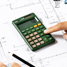 Калькулятор карманный Deli Easy "M120", 12-разрядный, зеленый