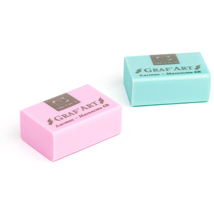 Ластик экстра мягкий Малевичъ "Graf'Art" 6В, ассорти