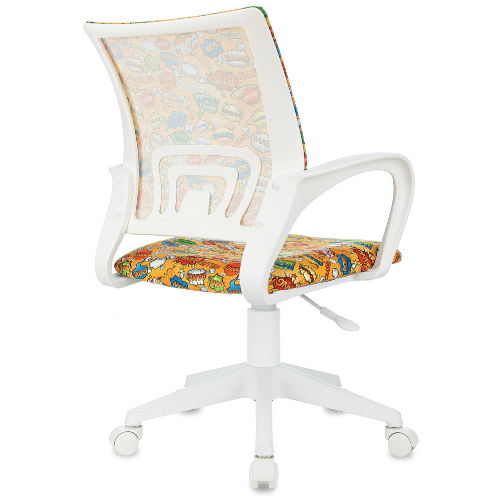 Кресло детское Бюрократ 1W, ткань, пластик, оранжевый бэнг - 4