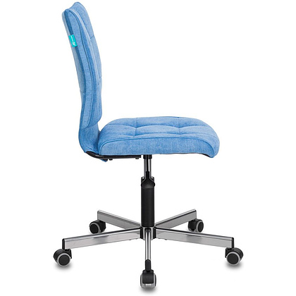 Кресло для персонала "Бюрократ СH-330M/VELV86", ткань, металл, голубой - 3