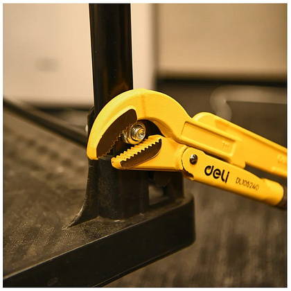 Ключ трубный Deli YS EDL105240 1", тип S, раскрытие губок 40 мм, желтый - 9