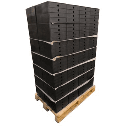 Блок из 4-х лотков закрытый "Exacompta", черный - 4