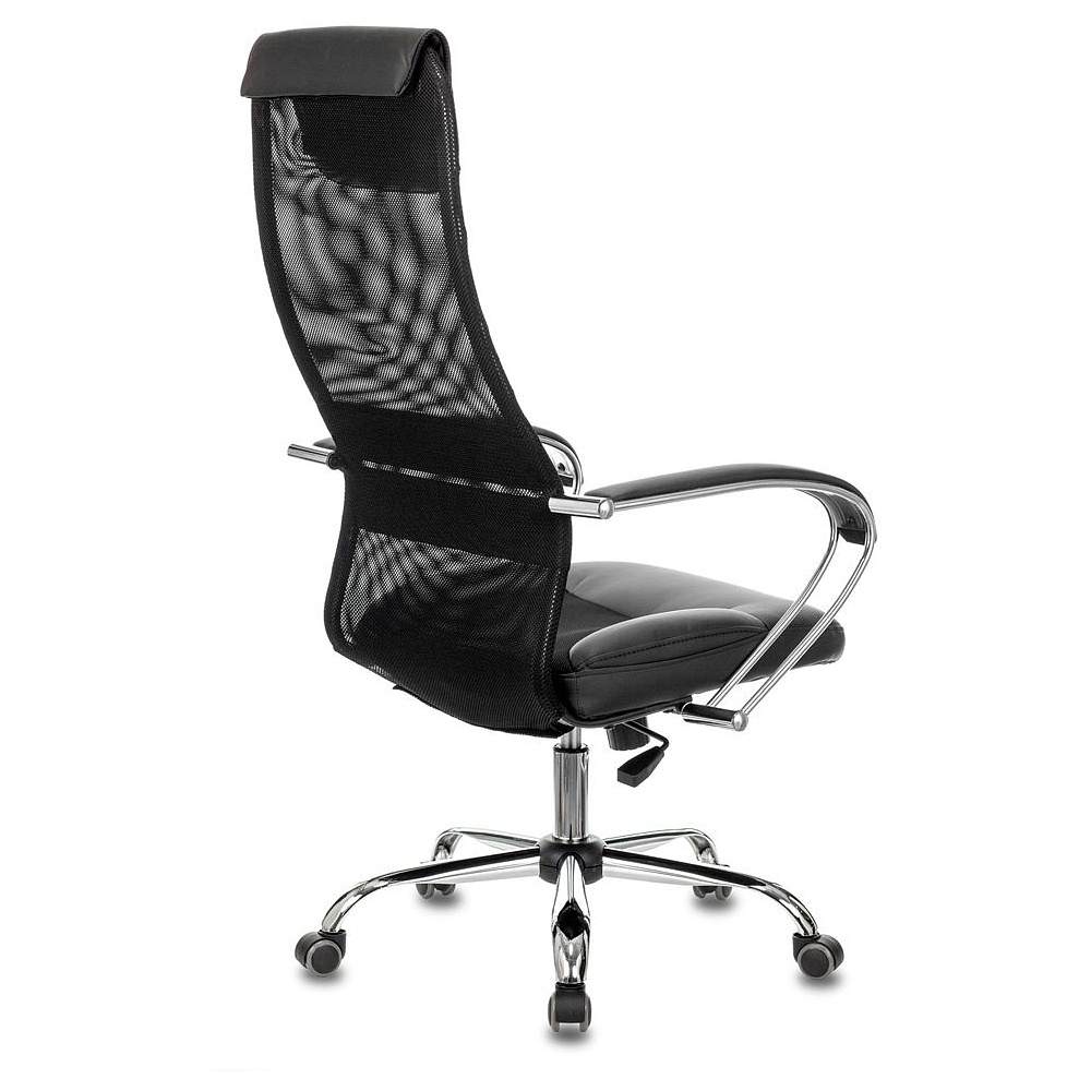 Кресло для руководителя Бюрократ "CH-608SL/BLACK", экокожа, сетка, ткань, сетка, металл, черный - 3