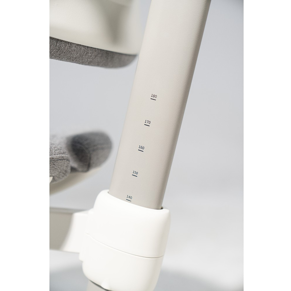 Кресло детское Ergosmart Maximus, ткань, серый, пластик, корпус белый, с чехлом "серебристый аллигатор" - 8