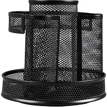 Подставка для канцелярских мелочей "Круглая", 165x165x160 мм, черный