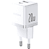 Сетевое зарядное устройство Baseus Palm P10111608213-00, Fast Charger C+U 20W EU, Moon White