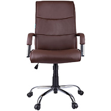 Кресло для руководителя Helmi "HL-E03 Accept", экокожа, металл, коричневый