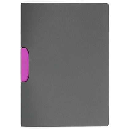 Папка с клипом "Duraswing Color", антрацит, фиолетовый клип