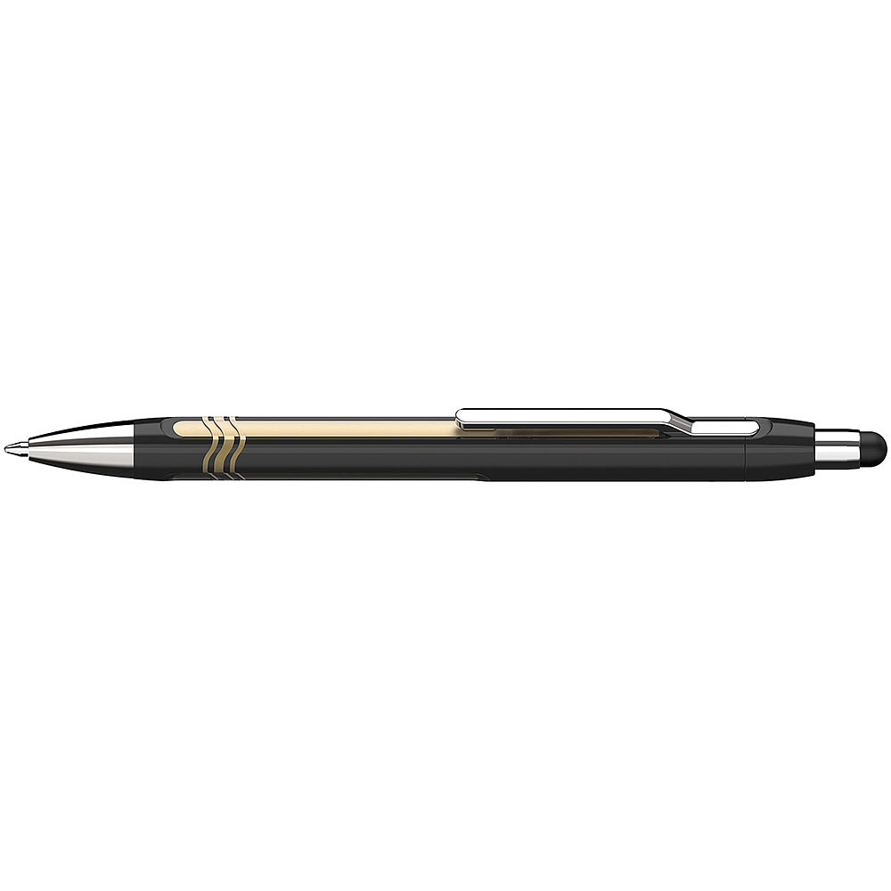 Ручка шариковая автоматическая "Schneider Epsilon Touch", черный, золотой, стерж. синий - 3
