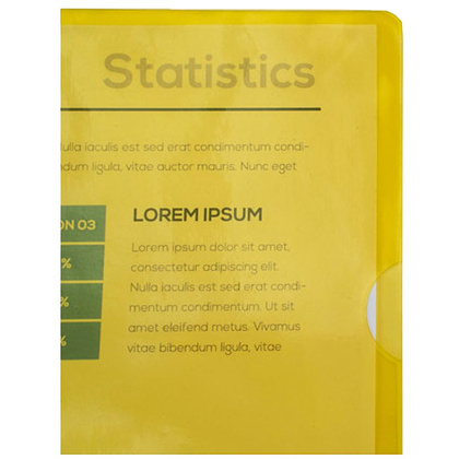 Папка-уголок "Exacompta", А4, 130 мк, ПВХ, прозрачный, желтый - 4