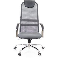 Кресло для руководителя EVERPROF "EP-708", ткань, сетка, металл, серый