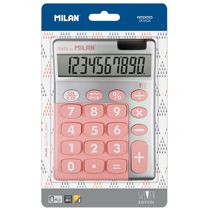 Калькулятор "10-digit. Silver", розовый - 2