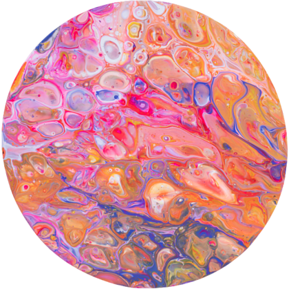 Краски акриловые для пуринга "HIMI", цвета сакуры, набор из 4 цветов, бутылки - 5