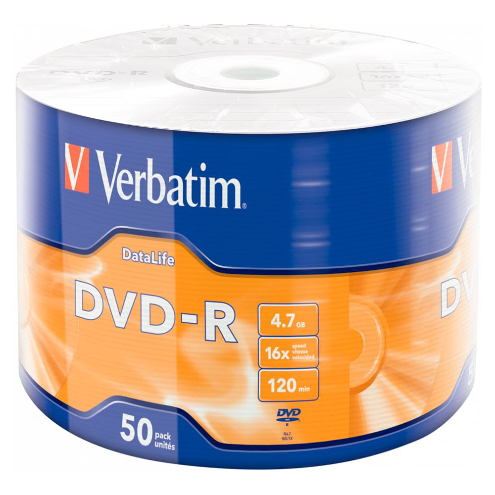 Диск Verbatim "Extra Protection", DVD-R, 4.7 гб, пэт-упаковка, 50 шт