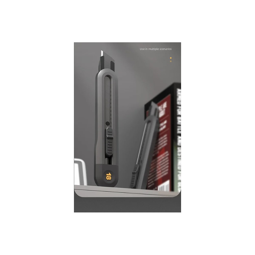 Нож универсальный "Deli Home", 18 мм, чёрный - 4