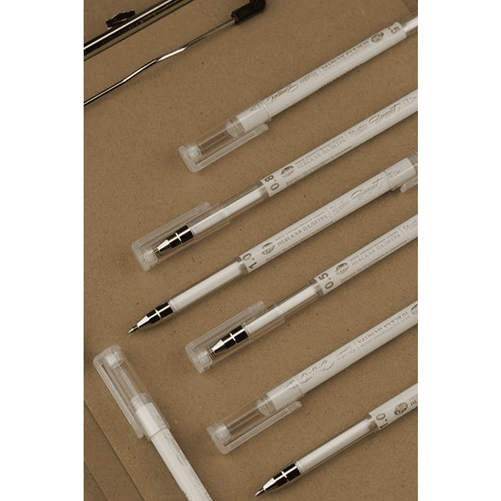 Ручка гелевая "Сонет", 0.8 мм, белая - 6