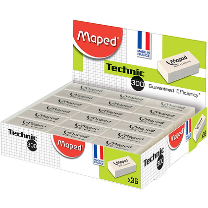Ластик Maped "Technic 300", 1 шт, белый - 2