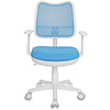 Кресло "Бюрократ CH-W797", сетчатая ткань, пластик, голубой - 4