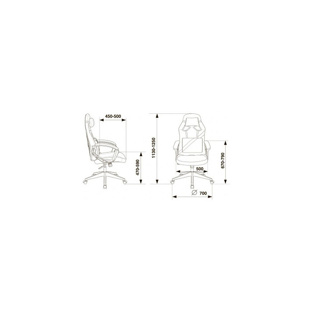 Кресло игровое "Zombie DRIVER", экокожа, пластик, черный, красный - 15