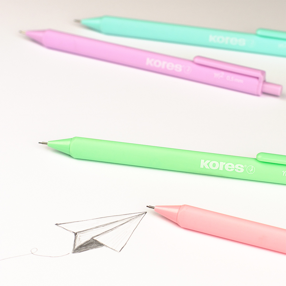 Карандаш автоматический Kores "М2", 0.5 мм, ассорти  - 3