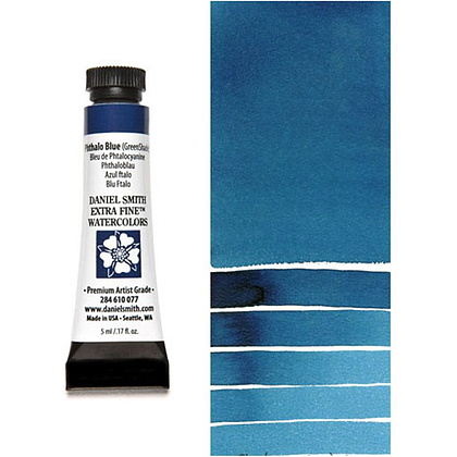 Краски акварельные "Daniel Smith", голубой ФЦ (зеленая тень), 5 мл, туба