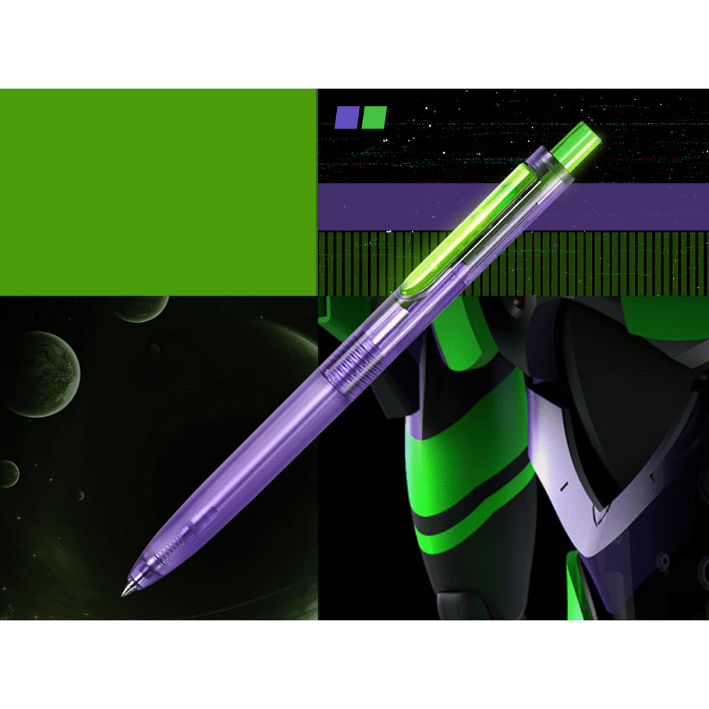 Ручка шариковая автоматическая "Space Up Cyber", 0,7 мм, фиолетовый, зеленый, стерж. синий - 4