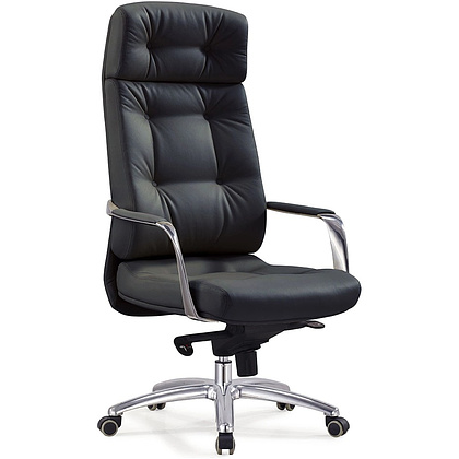 Кресло для руководителя Бюрократ DAO, кожа, черный