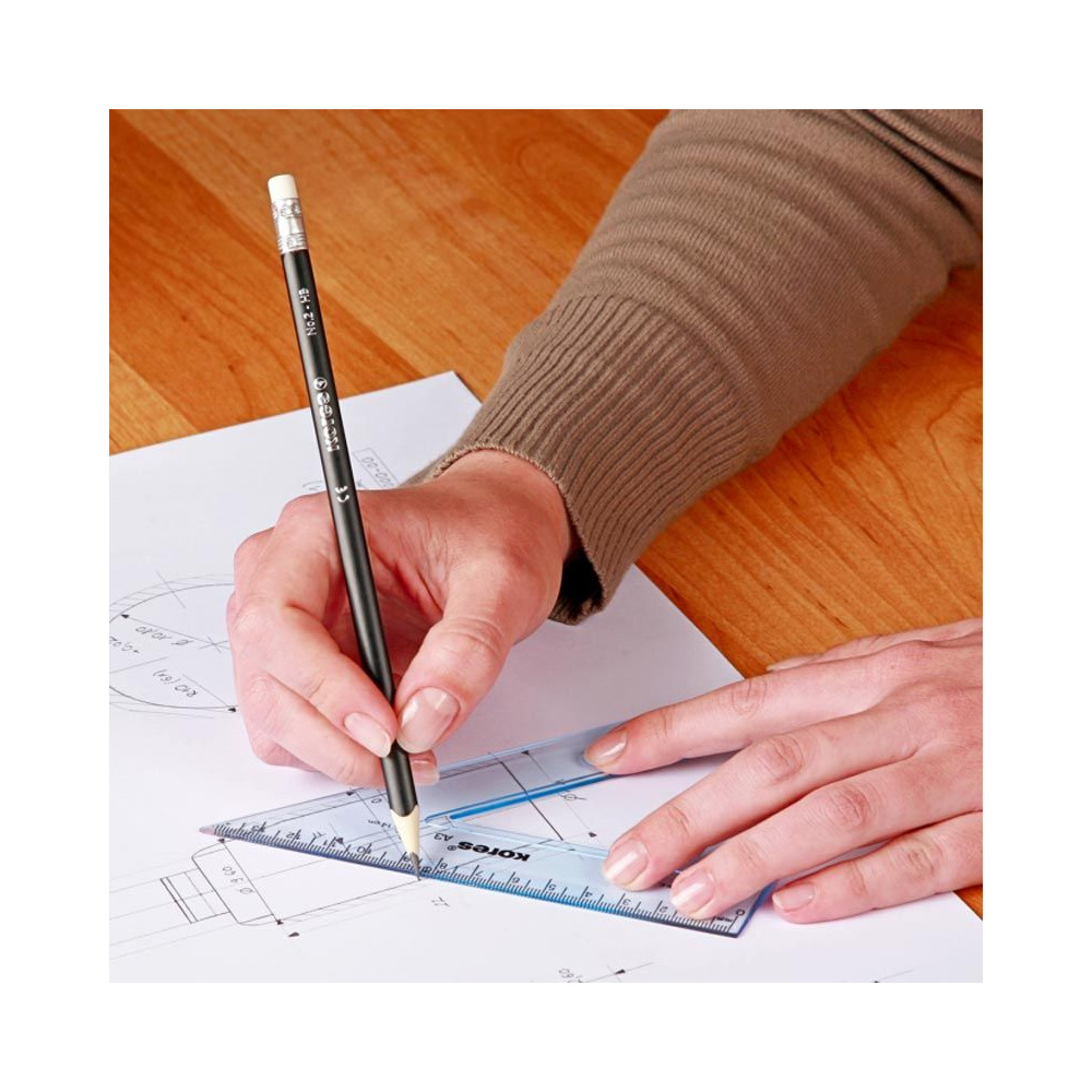 Карандаш простой "Grafitos", HB, без ластика, черный - 3