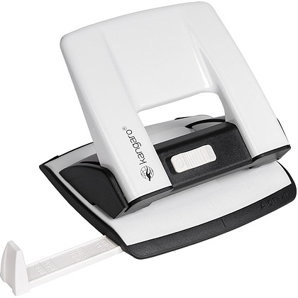 Дырокол Kangaro "Aion-20/S", 20 листов, белый металлик