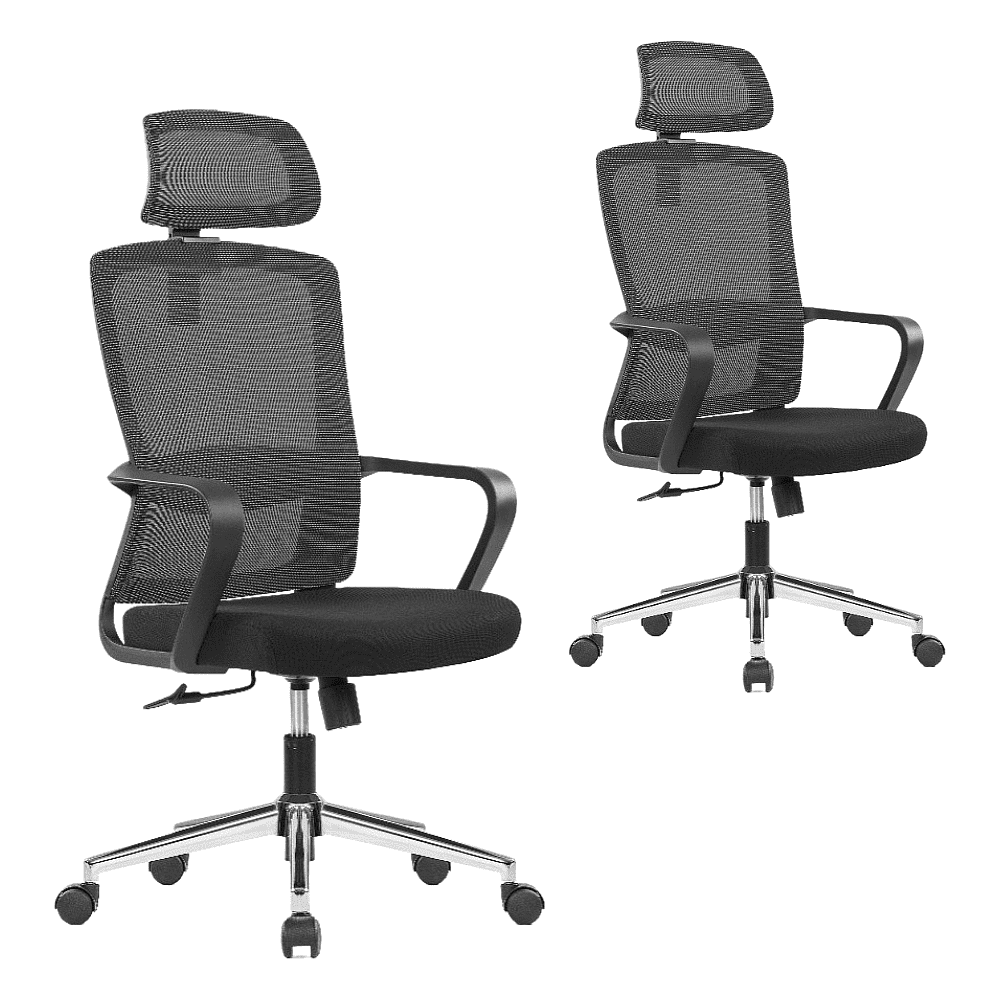 Кресло для руководителя SitZone U-060A, сетка, ткань, черный, 2 шт/упак, -30%