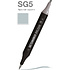 Маркер перманентный двусторонний "Sketchmarker Brush", SG5 простой серый 5