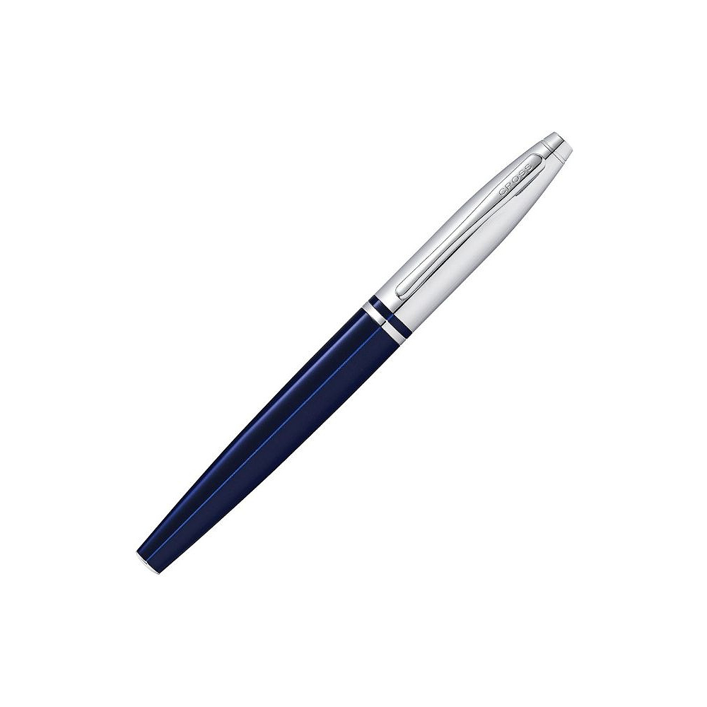Ручка перьевая "Cross Calais Chrome/Blue", M, синий, серебристый, патрон черный - 2