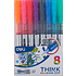 Набор ручек-роллеров "Think", 8 шт, разноцветный