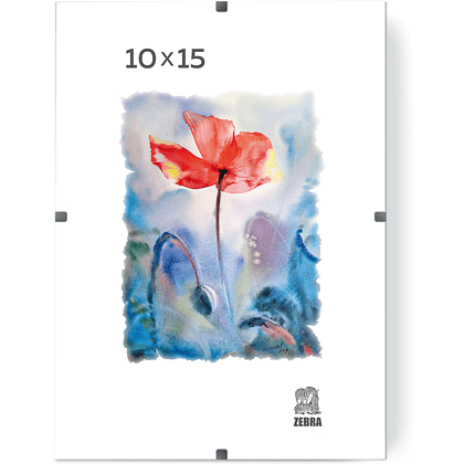 Фоторамка "ПКлип Zebra", 40х50 см, клип, антирама, прозрачный