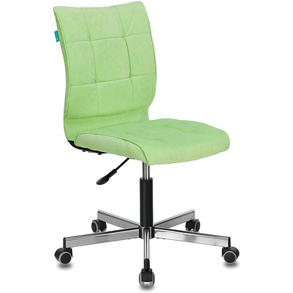 Кресло для персонала Бюрократ "СH-330M/VELV81", ткань, металл, светло-салатовый