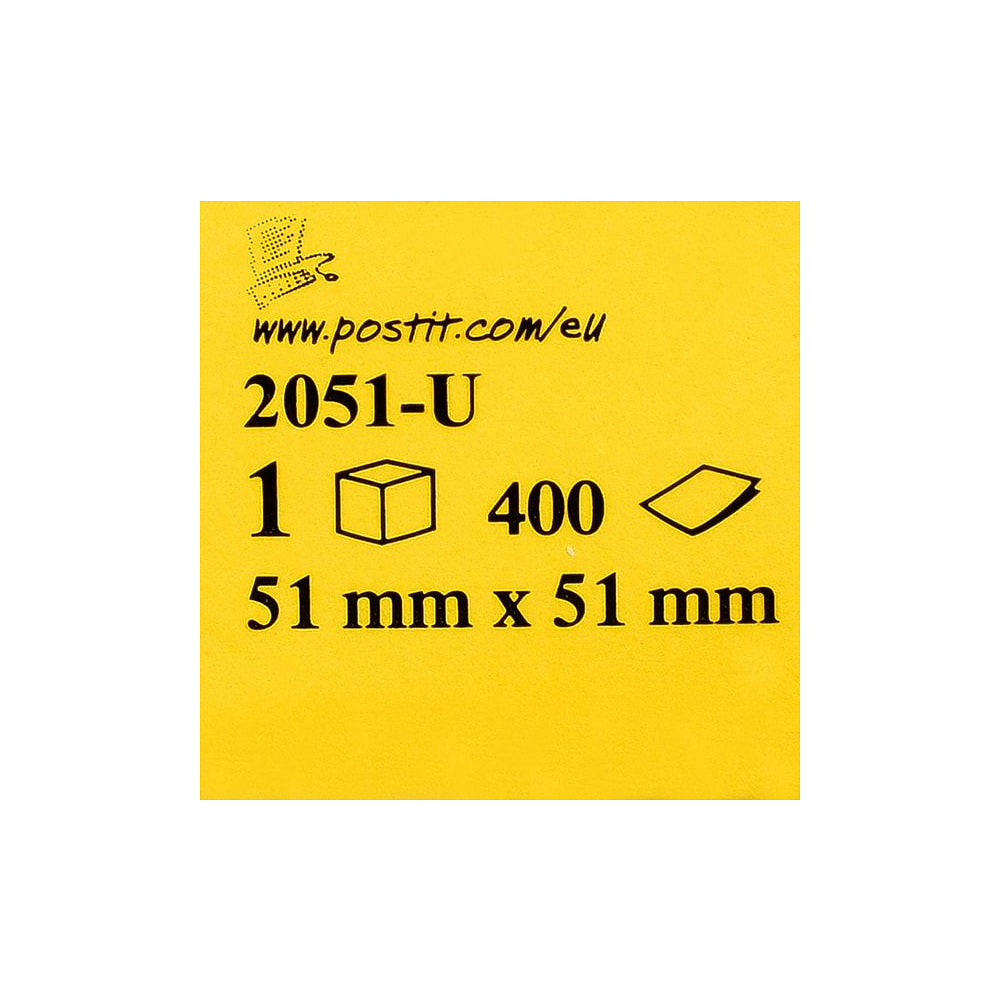Бумага для заметок на клейкой основе "Post-it", 51x51 мм, 400 листов, ассорти, (9004777) - 2