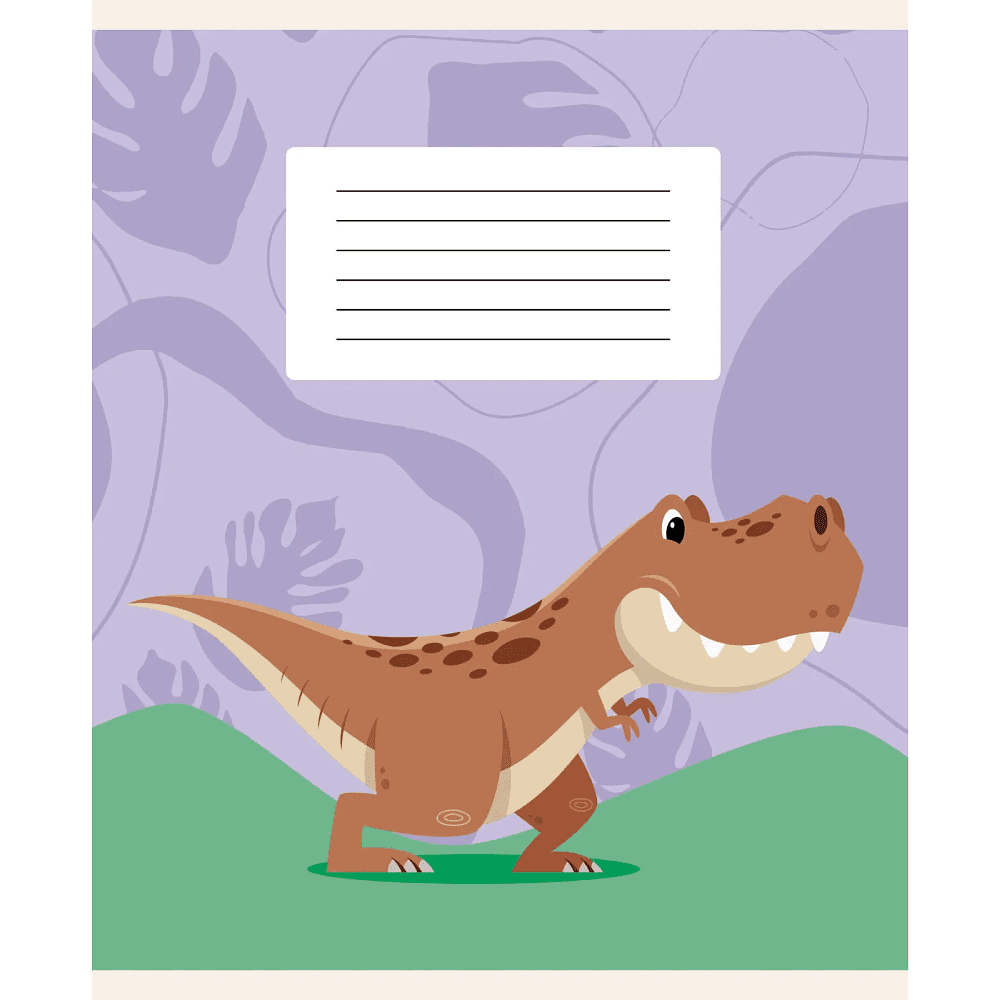 Тетрадь "Динозаврики", А5 12 листов, клетка, ассорти  - 3