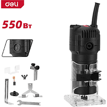 Фрезер кромочный Deli RS EDE-XB550-1E, 550 Вт, 6 мм, коробка, черный