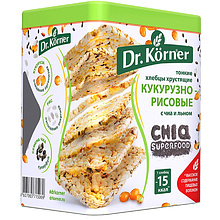 Хлебцы "Dr.Korner" с чиа и льном, 100 г