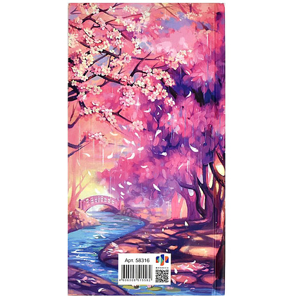 Книга записная "Цветение сакуры", А5, 160 страниц, разноцветный - 3